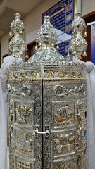 torah scroll sefer torah silver with ornaments jewish beautiful color 12 tribes hoshen israel