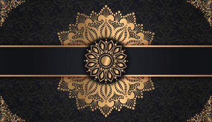 Extraordinary creative invitation card with floral mandala. Royal ornamental mandala design background. Decoration, Decorative, Ornament, Ornamental, India, Indian, invitation, Wedding, Anniversary, 