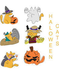 Halloween cats