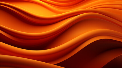 Abstract orange 3d dark wavy Background. Generative AI
