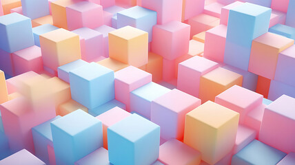 Obraz premium cluster of colorful cubes creates an abstract background