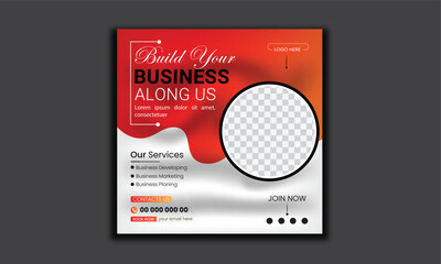 Business social media post square flyer Digital marketing banner template
