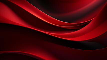 Abstract red 3d dark wavy Background. Generative AI