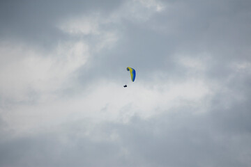 paragliding in the sky