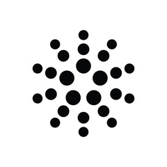 Black solid icon for ada  molecular