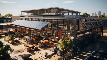 Obraz premium steel roof structure