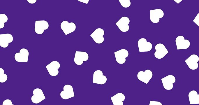 seamless infinite loop white heat pattern on violet background,endless animated motion graphics