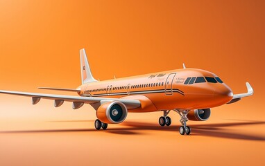 A 3D minimalistic representation of a burnt freight aircraft, Generative Ai