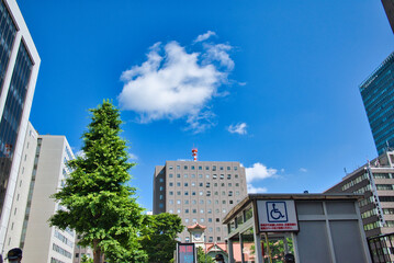 An office area in Sapporo, Hokkaido, Japan.