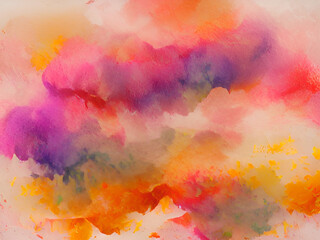 Abstract watercolor background with watercolor smoke texture 