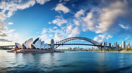 Printed kitchen splashbacks Sydney Sydney Opera House and Harbour Bridge