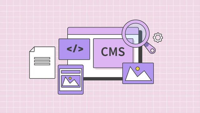 Company or business manages text content, images, web coding and other application with cms software, content management system panel for blog and website maintenance, edit and publish content.