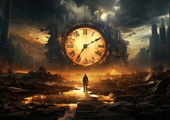 Global Destruction - End of Time Concept