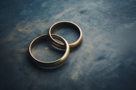 Sacrament: Matrimony. Wedding rings on background. Shallow depth of field