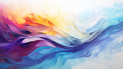 Fototapeta na wymiar Modern abstract colorful watercolor art background. Generative AI