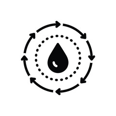 Black solid icon for circulation