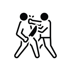 Black solid icon for defense