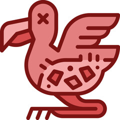 dead bird two tone icon