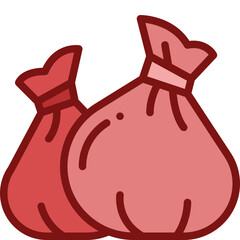 garbage bag two tone icon