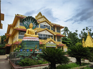 Ramu Buddhist temple Place in Bandarban District, Chittagong, Bangladesh.The most beautiful place in bagladesh is coxbazar. Ramu is a part of coxbazar upozila there is a most popular.