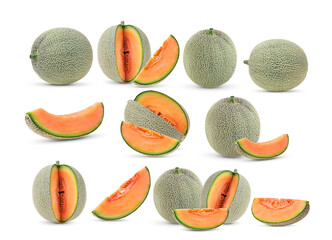 Cantaloupe melon isolated on transparent png