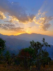 sunrise over the mountains beautiful view from mountains what a environment