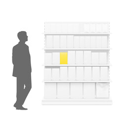 Store shelf for presentations on a white background. Vector illustration. Can be use for template your design, promotion, advertising. EPS10.  © realstockvector