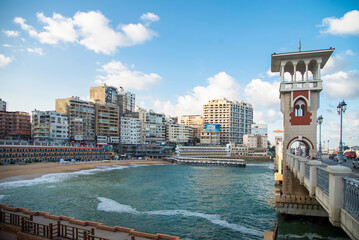Stanley bridge on the coast in Alexandria