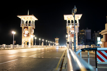 Fototapeta na wymiar Stanley bridge on the coast in Alexandria
