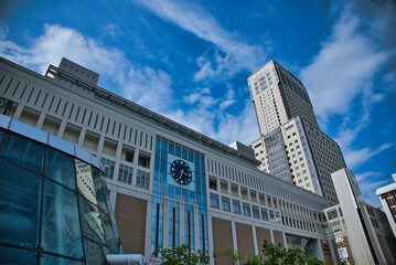 A view of an office area in Sapporo, Hokkaido, Japan.