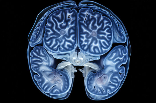 mri image of a human brain. Generative AI
