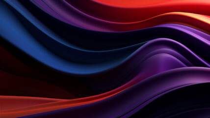 Abstract colorful 3d dark wavy Background. Generative AI