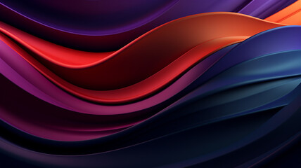 Abstract colorful 3d dark wavy Background. Generative AI