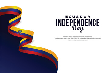 ecuador independence day celebrate banner