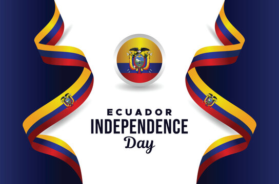ecuador independence day celebrate banner