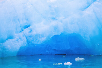 Fototapeta na wymiar Glacier ice floating in the arctic sea
