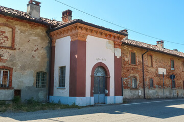Farmhouse ancient old Po Valley agriculture natural nature panorama