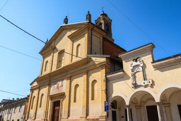 Fototapeta na wymiar Corteolona Santo Stefano Protomartire church christian religion panorama landscape vision