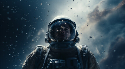 Astronaut's Gaze: Witnessing the Cosmic Ballet, Generative AI