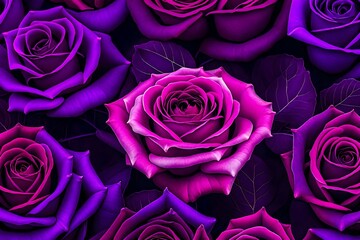 Purple flower in the garden AI Generative 