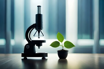plant in a laboratory Generated Ai