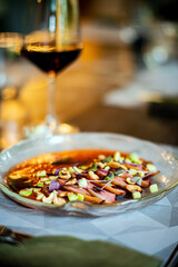luxury dish in the restaurant