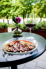 luxury dish in the restaurant