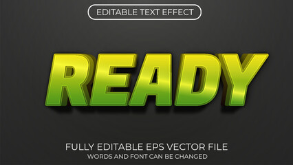 Ready editable text effect. Editable text style effect