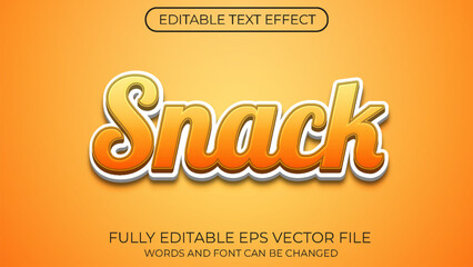 Snack editable text effect. Editable text style effect