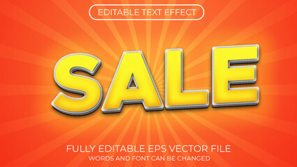 Sale editable text effect. Editable text style effect