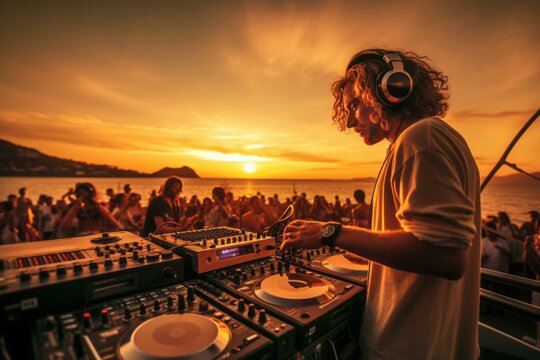 Ibiza Party. Generative AI