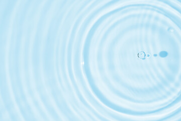 Abstract transparent water shadow surface texture natural ripple on blue background