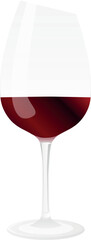 The red wine glass with bevelled rim