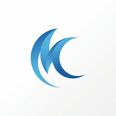 Logo design graphic concept creative abstract premium free vector stock letter initial M font with circle base. Related to typography monogram modern